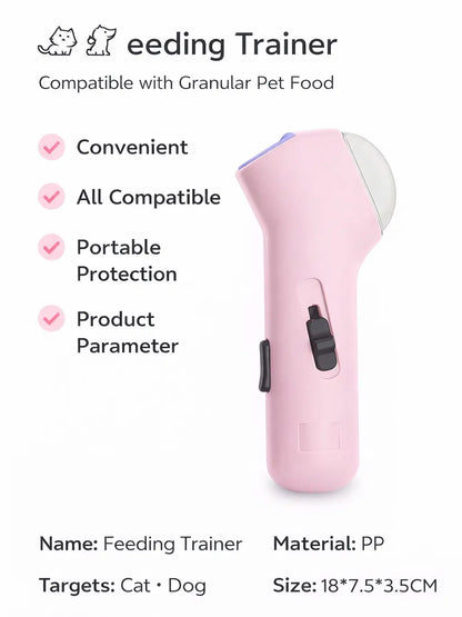 Portable Interactive Pet Treat Launcher - Handheld Press-To-Launch Snack Shooter Toy for Dogs & Adult Cats, Fun Training, Enrichment Playtime, Cat Snack Accessory,Summervibes