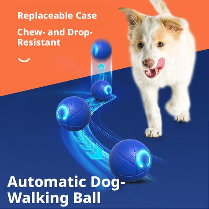 Automatic Interactive Dog Toy Ball, Rechargeable Bouncing Dog Toy for Small Medium Dogs Self Play Bat Dragon Plush Chirping Flapping Bird Bite Resistant Inflatable Set Large Safe Water Bowl LED Light Food Indoor Training Ball Durable Chew