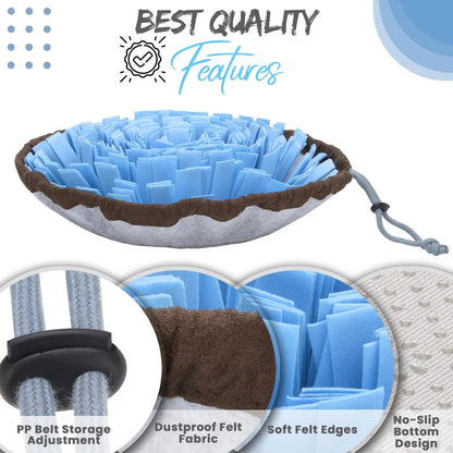 Adjustable Snuffle Mat for Dogs, with Suction Cup, Dog Enrichment Toys with Pet Training Clicker to Encourage Dogs Foraging Skills and Slow Eating