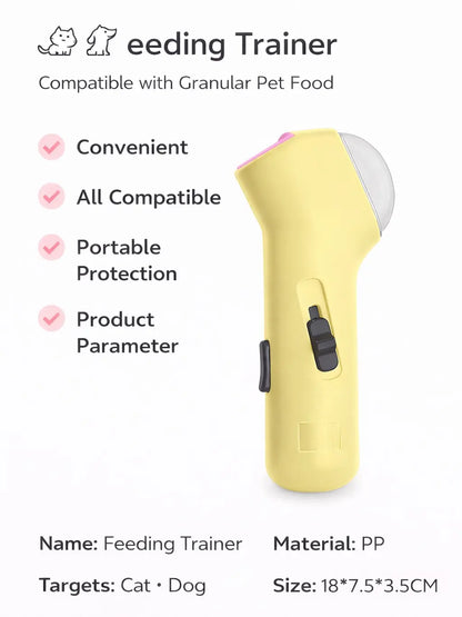 Portable Interactive Pet Treat Launcher - Handheld Press-To-Launch Snack Shooter Toy for Dogs & Adult Cats, Fun Training, Enrichment Playtime, Cat Snack Accessory,Summervibes