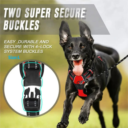 No Pull Harness Front Clip Para Cão Grande, Heavy Duty, Reflexivo, Fácil Controle, Alça, Andando
