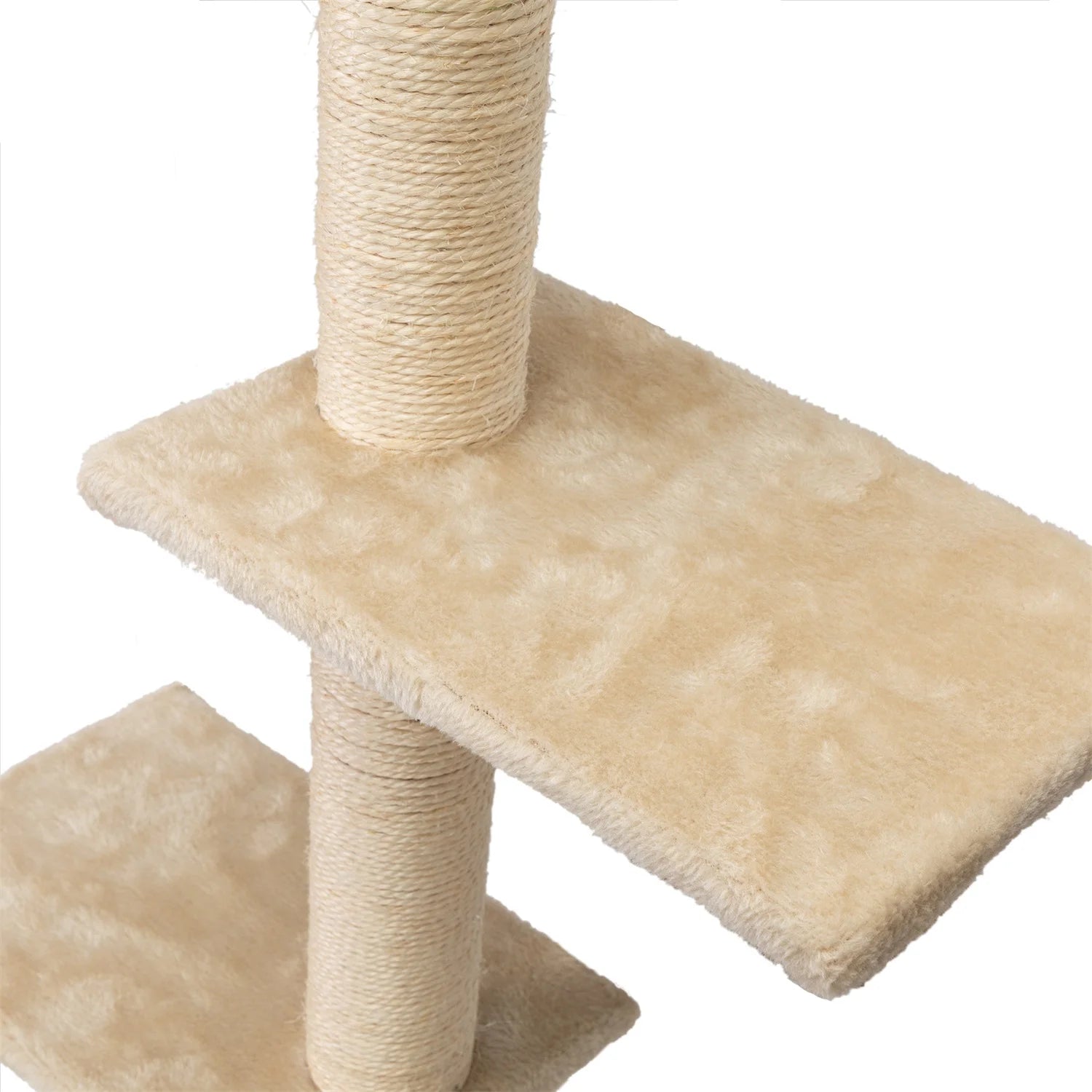 Cat Wall Shelves and Perches Set, Cat Tower for Adult Cats Mounted Cat Tree House for Indoor Cats Modern Furniture for Cat Sleeping Playing Lounging Climbing Cat Tree for Large, Beige