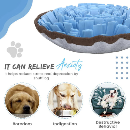 Adjustable Snuffle Mat for Dogs, with Suction Cup, Dog Enrichment Toys with Pet Training Clicker to Encourage Dogs Foraging Skills and Slow Eating