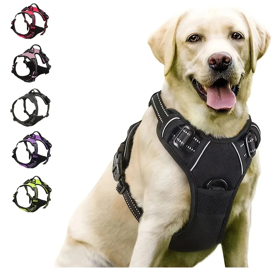 No Pull Harness Front Clip Para Cão Grande, Heavy Duty, Reflexivo, Fácil Controle, Alça, Andando